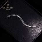 Smaragdschliff Iced Out Brautarmband B0452