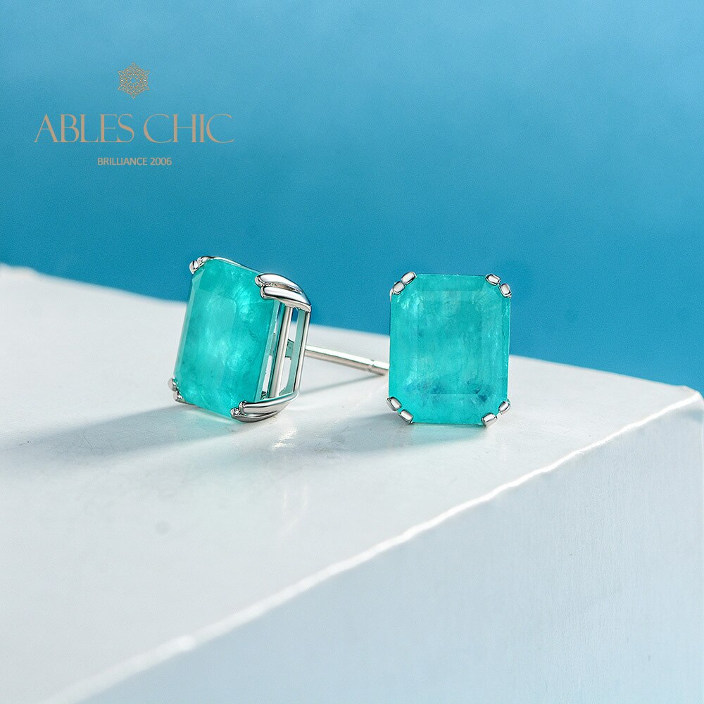 Smaragd Paraiba Turmalin Ohrringe E0121