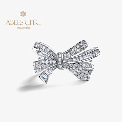 Diamanten Schleife Knoten Cocktail Ring R1090