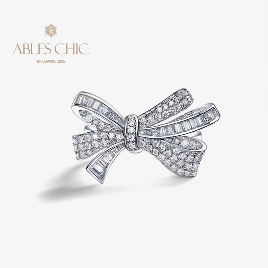 Diamanten Schleife Knoten Cocktail Ring R1090