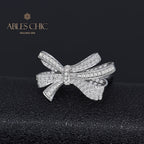 Diamanten Schleife Knoten Cocktail Ring R1090
