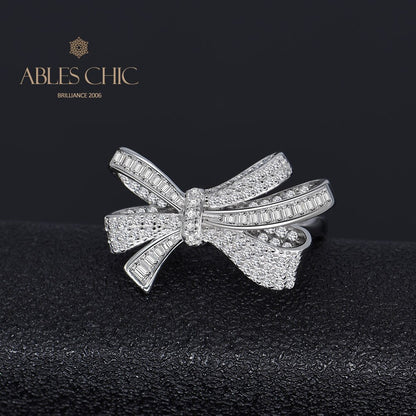 Diamanten Schleife Knoten Cocktail Ring R1090