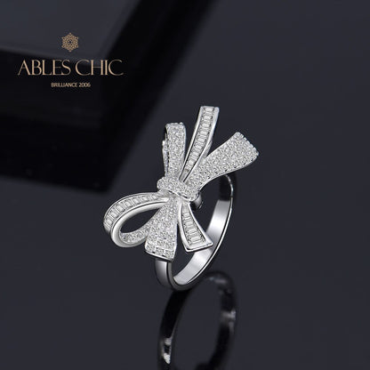 Diamanten Schleife Knoten Cocktail Ring R1090