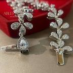 Blume Iced Out Hochzeitsarmband B0553