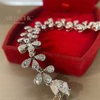 Blume Iced Out Hochzeitsarmband B0553