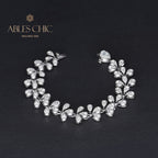 Blume Iced Out Hochzeitsarmband B0553