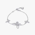 Pavé-Armband mit Schmetterlings-Eisverschluss B0486