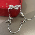 Pavé-Armband mit Schmetterlings-Eisverschluss B0486