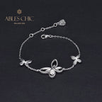 Pavé-Armband mit Schmetterlings-Eisverschluss B0486
