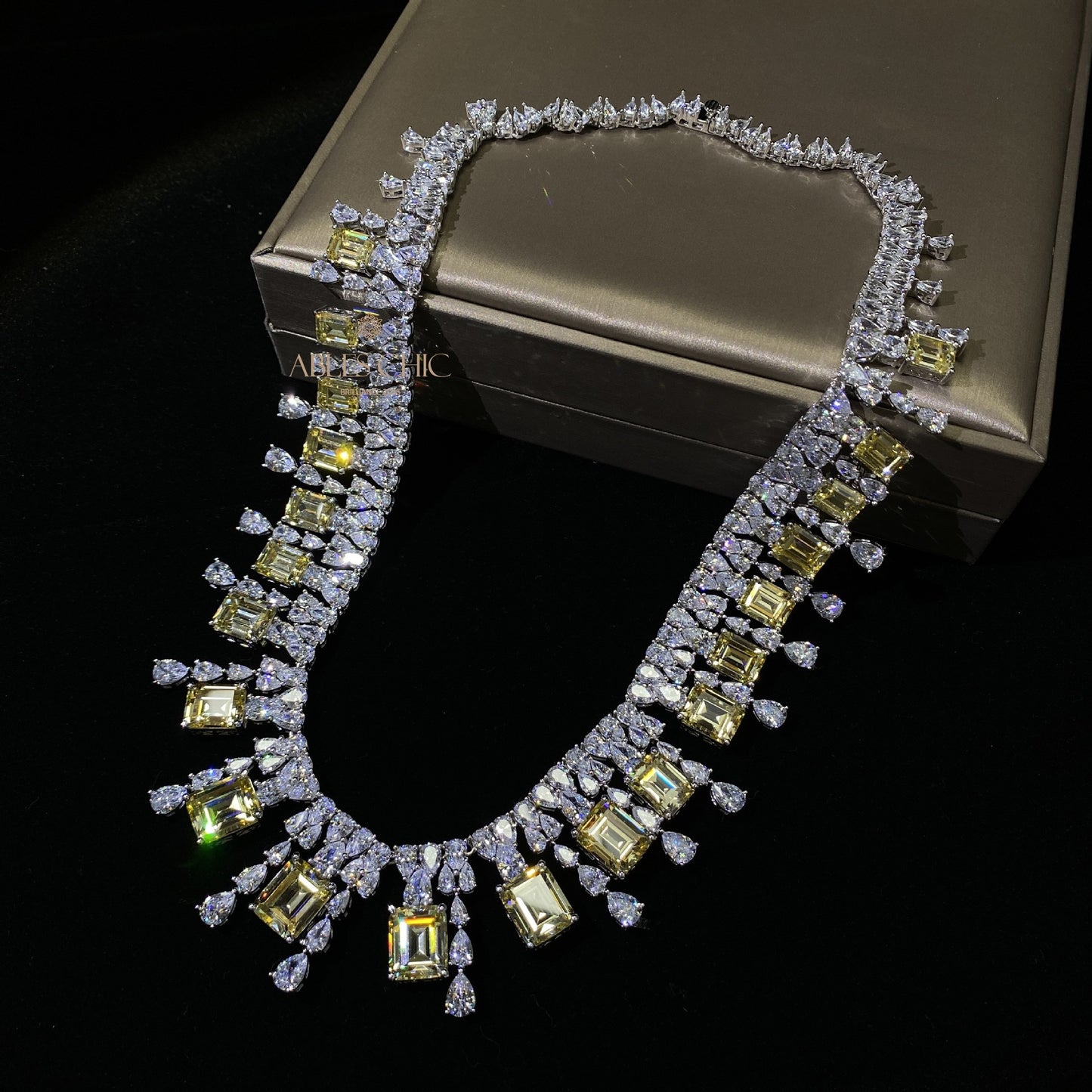Sphene Hochzeit Girlande Halskette P0694