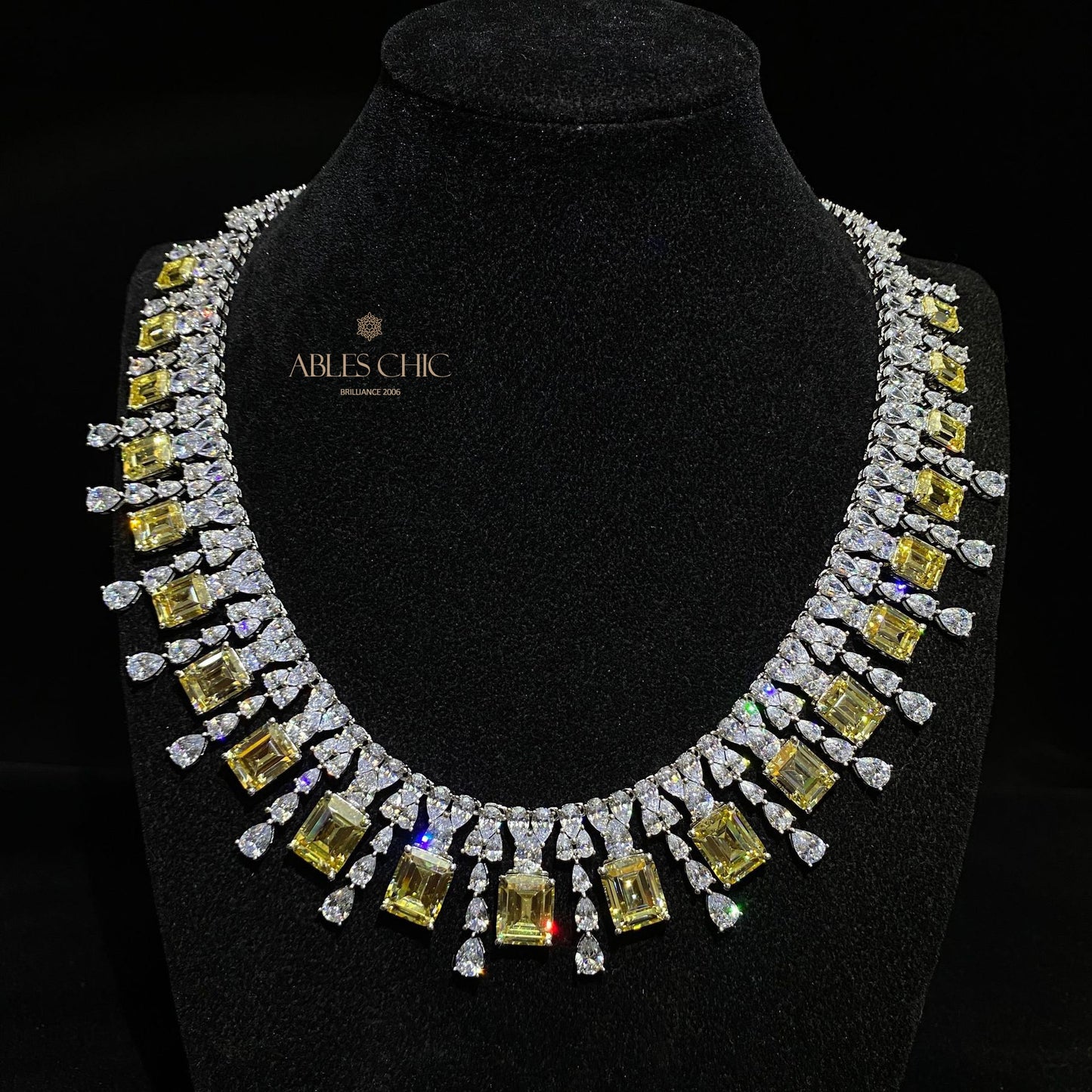 Sphene Hochzeit Girlande Halskette P0694