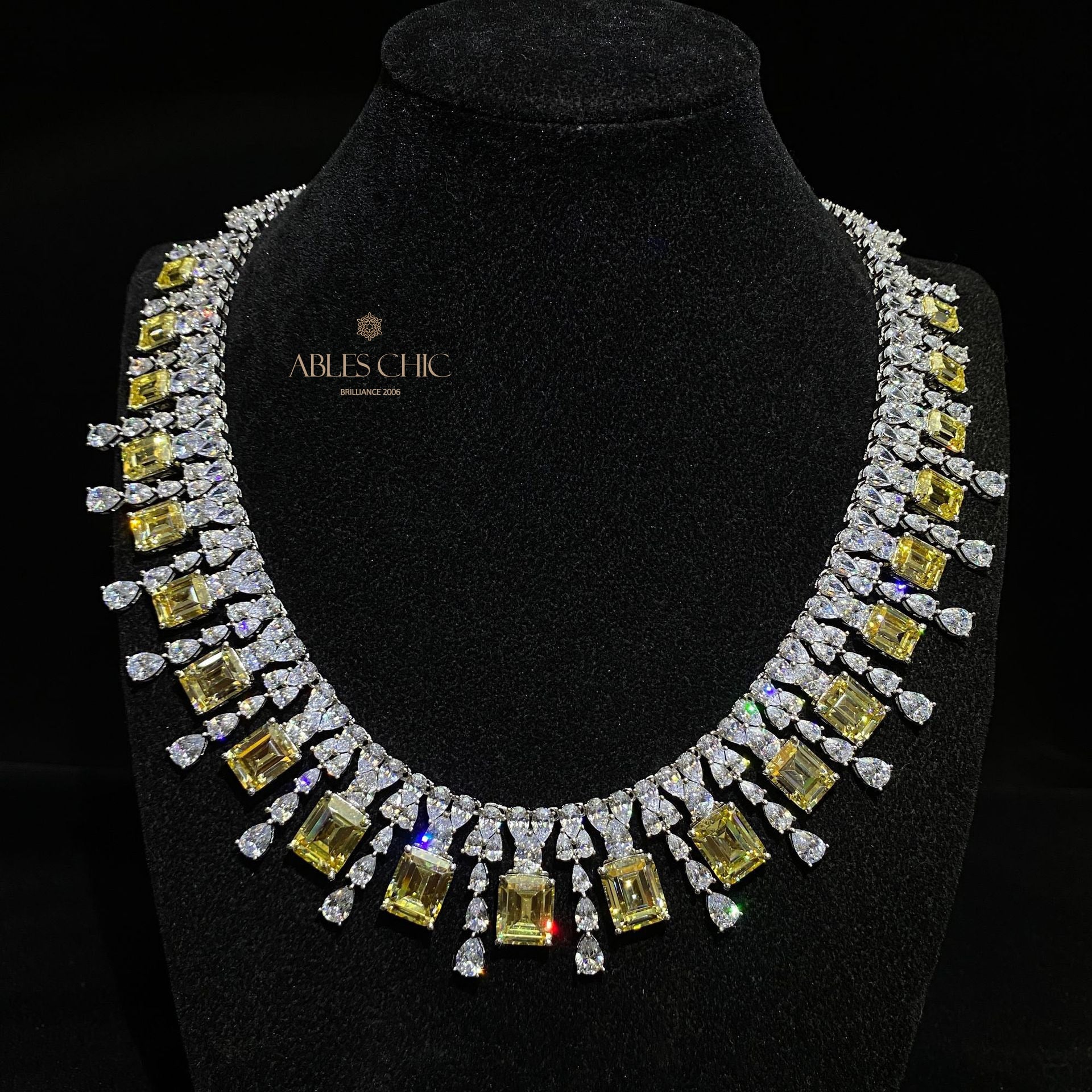 Sphene Hochzeit Girlande Halskette P0694