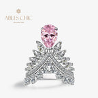Saphir Birnenkronenring R1532