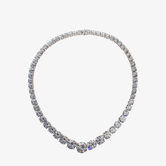 Gradient Iced Out Bling Halskette P0513