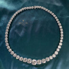 Gradient Iced Out Bling Halskette P0513