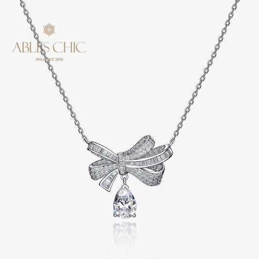 Pavé-Halskette mit Turmalin-Schmetterling und Fliege B0487