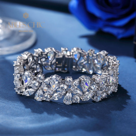 Brautarmband mit Eisblumenmuster B0630