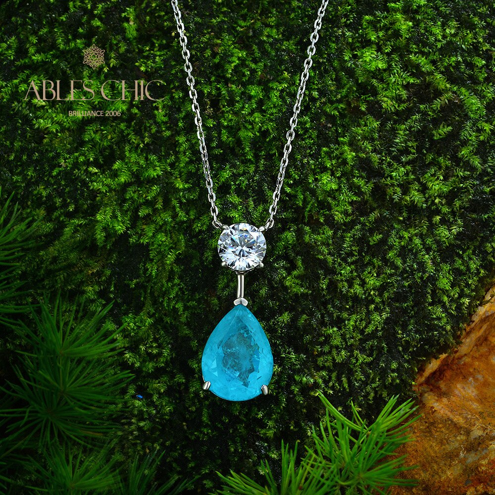 Lab Paraiba Tropfenanhänger B0411