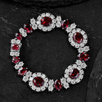 Rubin-Blumenarmband B0101