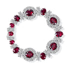 Rubin-Blumenarmband B0101