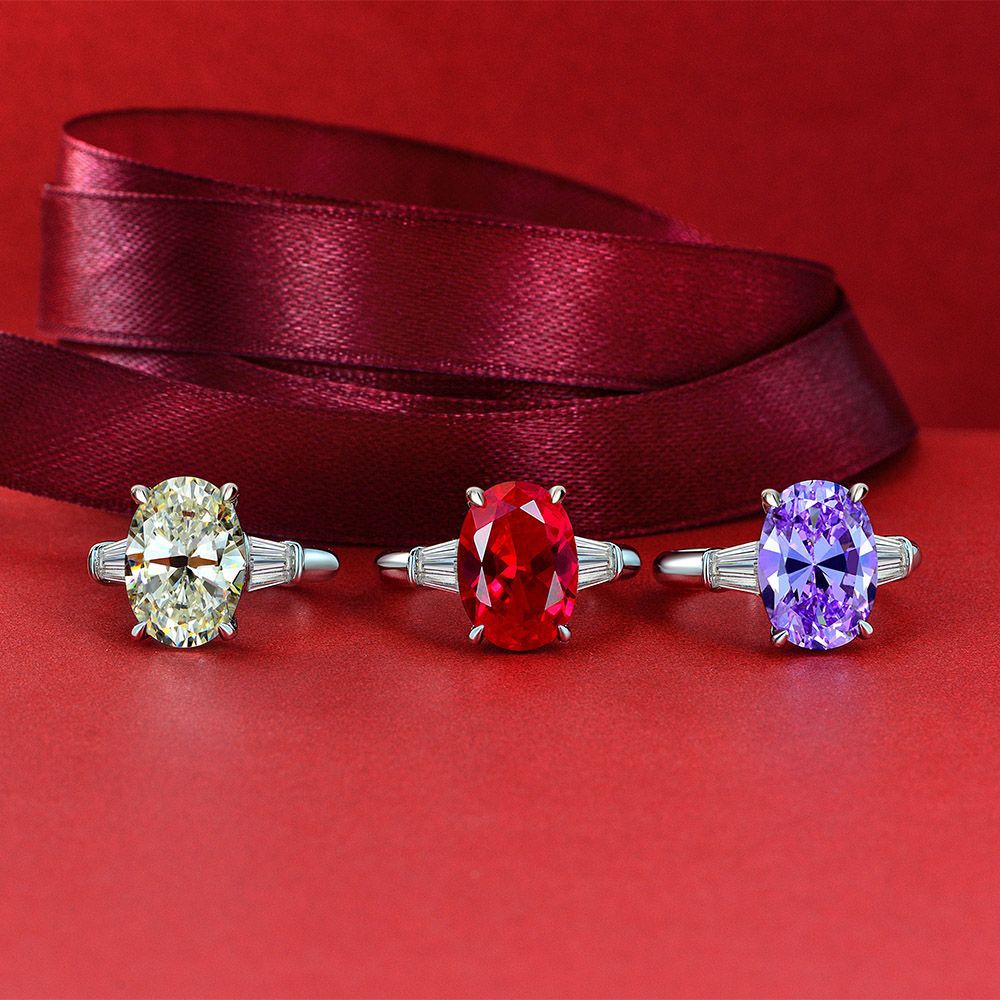 Statement-Ring mit im Labor gezüchtetem Edelstein R0378