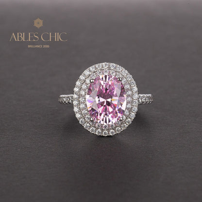 Halo-Ring mit Zirkonia-Pavé R0403