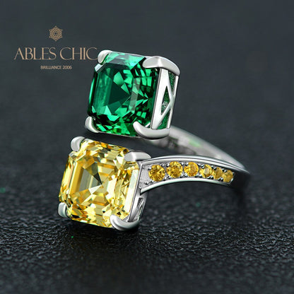 Offener Ring mit böhmischen Edelsteinen R1449