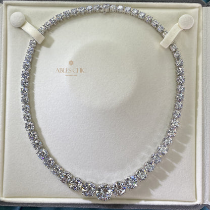 Gradient Iced Out Bling Halskette P0513