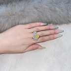 Offener Ring mit Marquise-Blume R1192