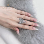 Saphir Birnenkronenring R1532