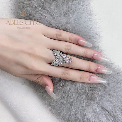 Saphir Birnenkronenring R1532