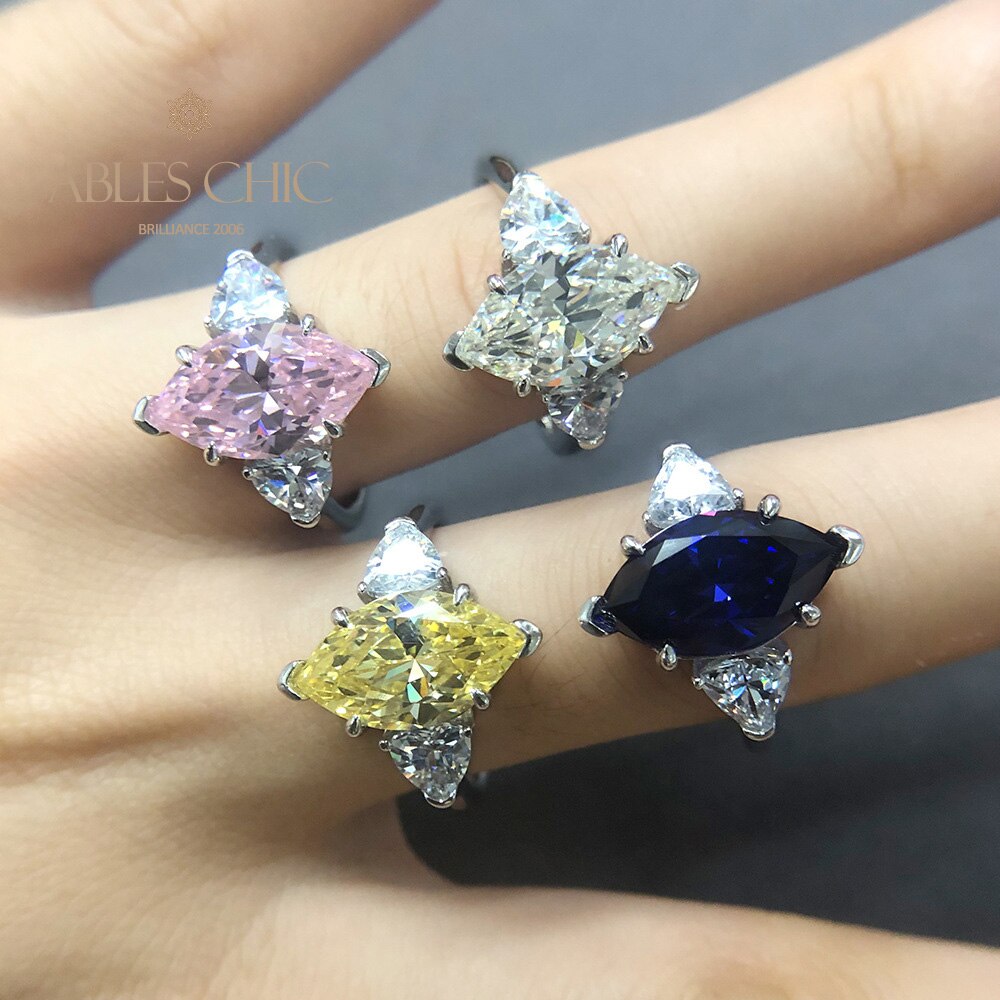 Diamant-Verlobungsring mit 3 Steinen R0313