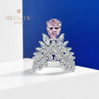 Saphir Birnenkronenring R1532
