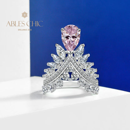 Saphir Birnenkronenring R1532