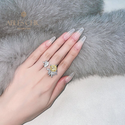 Offener Ring mit Marquise-Blume R1192