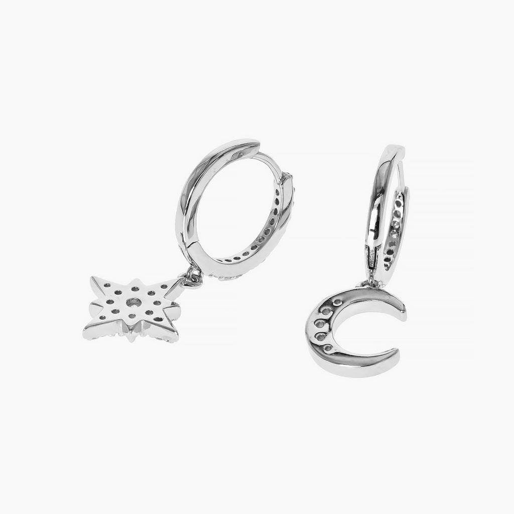Crescent and Starburst Earrings