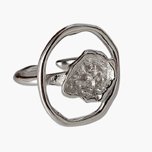 Ring mit abstraktem Blumenmuster R1080