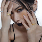 Ring mit abstraktem Mattmuster R179