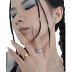 Abstrakter breiter dicker Ring R1045