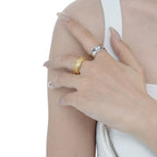 Abstrakter breiter dicker Ring R1045
