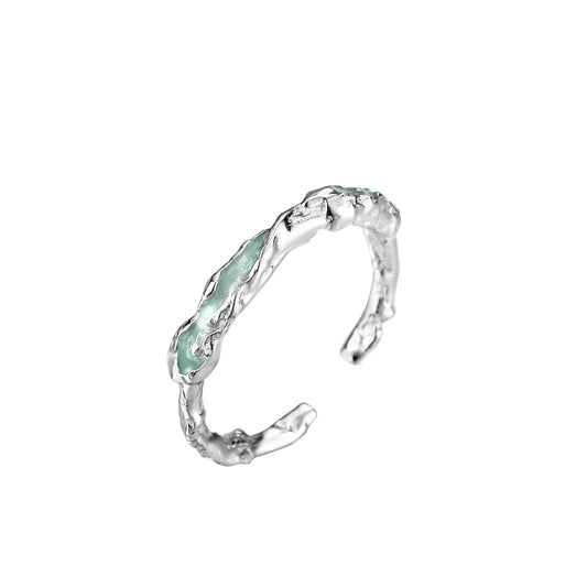Emaille-Ring mit Alien-Element R1201