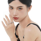 Emaille-Ring mit Alien-Element R1201