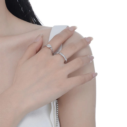 Alien-Ring aus geschmolzenen Perlen R1179