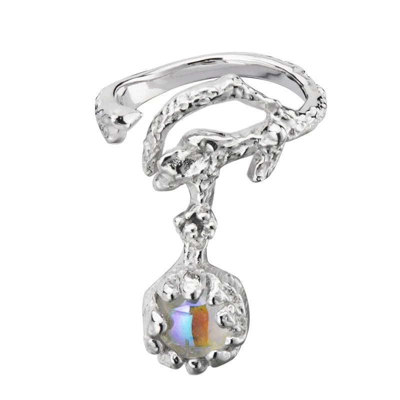 Robuster Ring mit Wurzelmuster R1265
