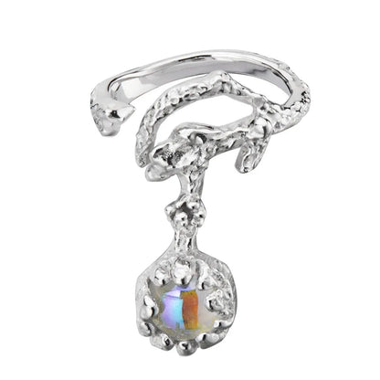 Robuster Ring mit Wurzelmuster R1265