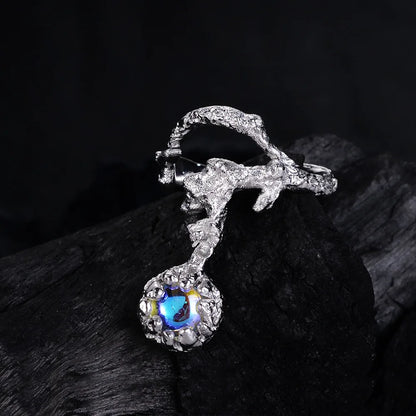 Robuster Ring mit Wurzelmuster R1265