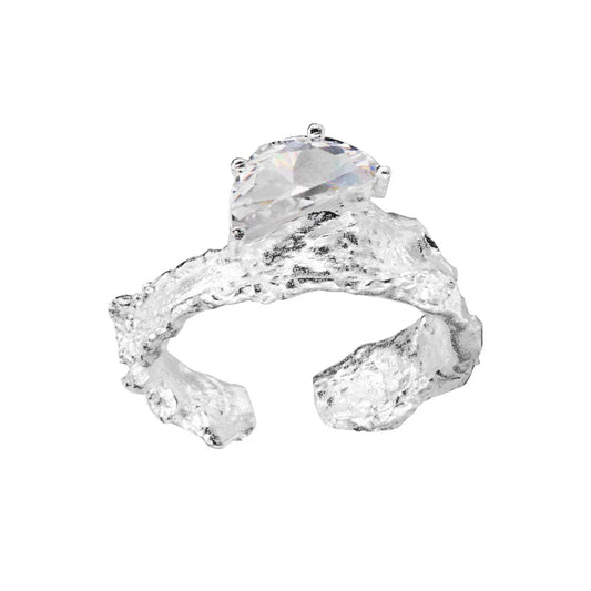 Klobiger Ring mit Alien-Textur R1246