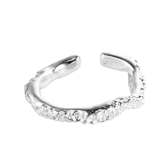 Schmaler Ring mit Alien-Textur R1247
