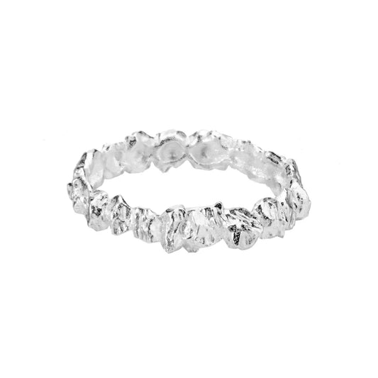 Robuster Ring mit Alien-Textur R1253