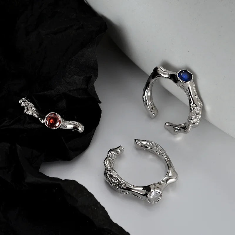 Alien Textur CZ Ring R1252